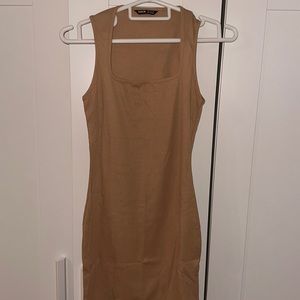 Cream Bodycon Dress - Size Small